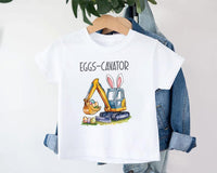 Eggs-Cavator Baby Sweatshirt, Boys Easter Pullover