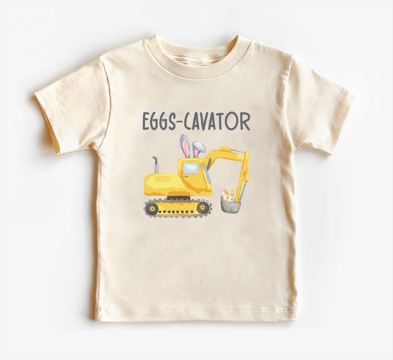 Eggs-Cavator Baby Bodysuit, Boys Easter Pullover