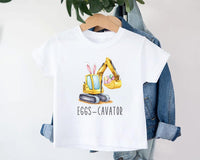 Eggs-Cavator Baby Sweatshirt, Boys Easter Pullover