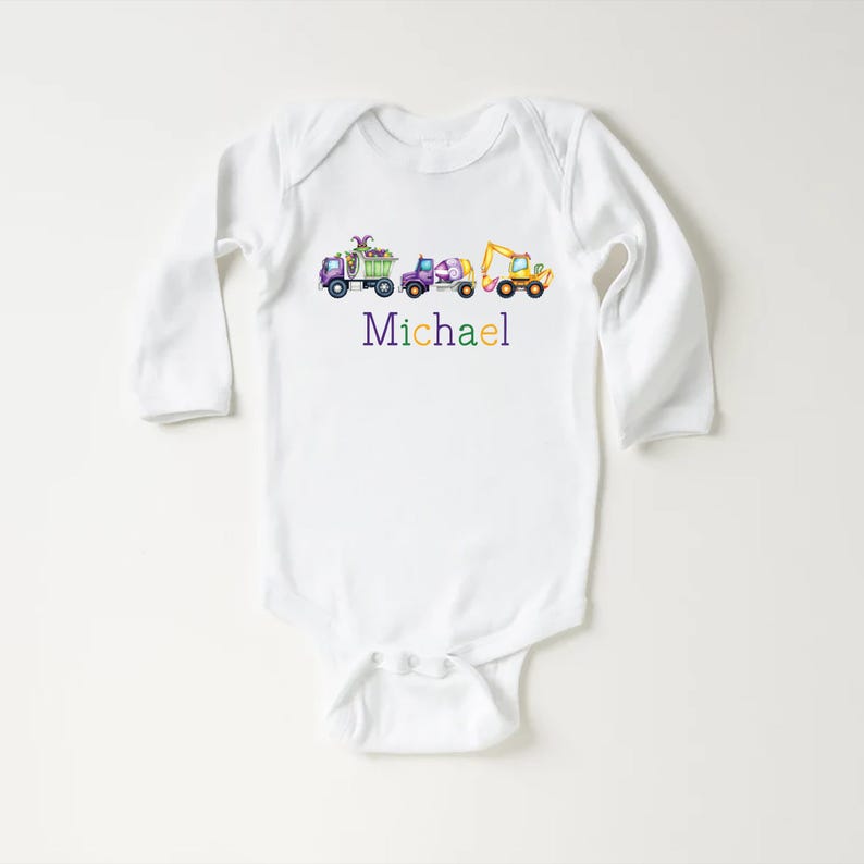 Construction Parade Baby Shirt, Mardi Gras Parade Shirt for Kids