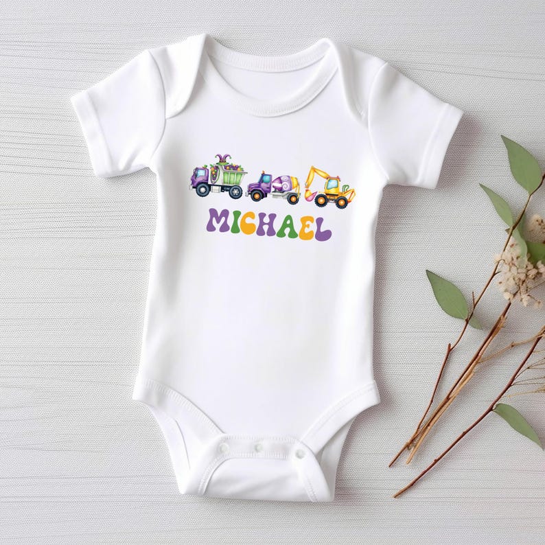 Construction Parade Baby Shirt, Mardi Gras Parade Shirt for Kids