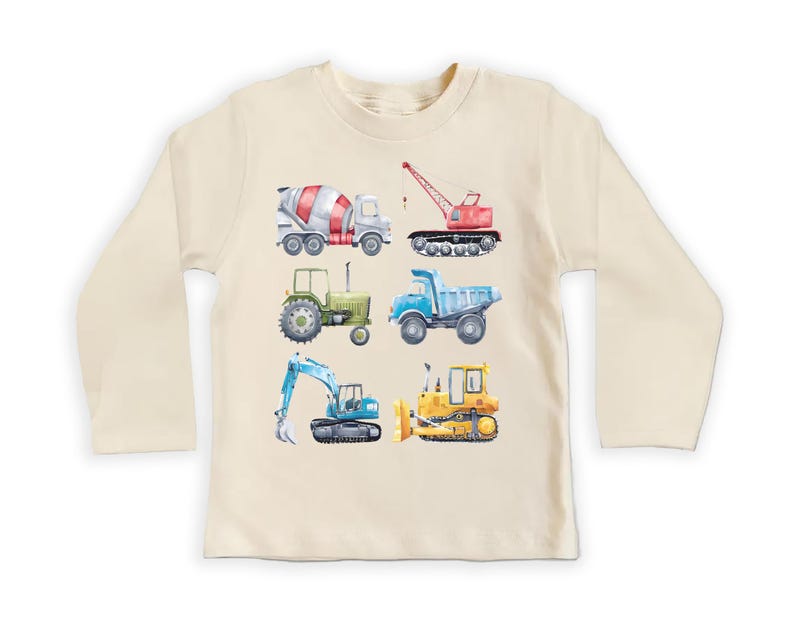 Truck Construction Baby Shirt, Excavator Truck Lover Outfit