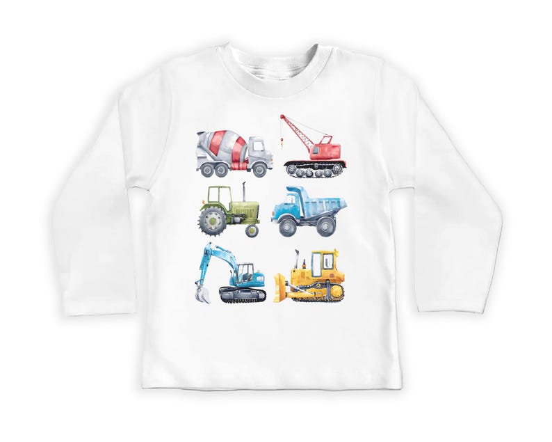 Truck Construction Baby Bodysuit, Excavator Truck Lover Outfit