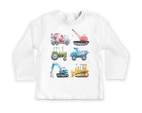 Truck Construction Baby Shirt, Excavator Truck Lover Outfit