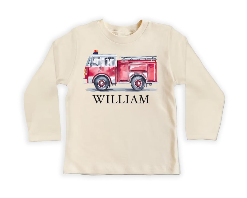 Custom Name Baby Bodysuit, Personalized Firefighter Kids Outfit