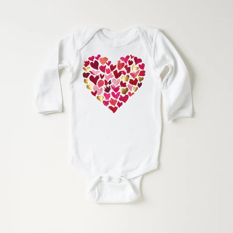 Valentine’s Day Baby Sweatshirt, Girls Valentines Day Outfit