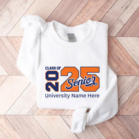 Custom Class of 2025 Senior Sweatshirt, Personalized Senior 2025 Sweatshirt