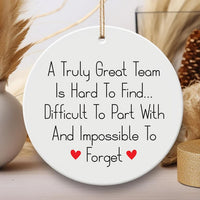 Leaving Gift Ornament, Personalized Goodbye Keepsake