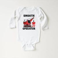 Construction Valentine Baby Shirt, First Valentines Day Outfit