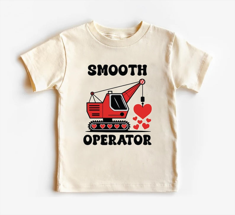 Construction Valentine Baby Shirt, First Valentines Day Outfit