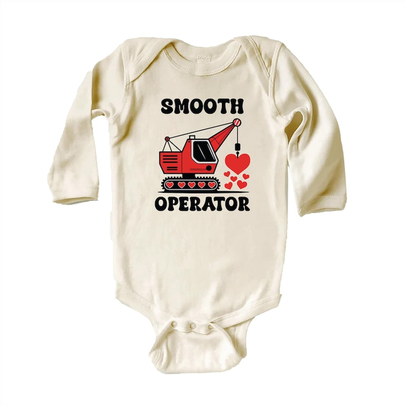 Construction Valentine Baby Shirt, First Valentines Day Outfit