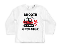 Construction Valentine Baby Sweatshirt, First Valentines Day Outfit