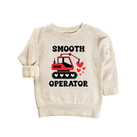 Construction Valentine Baby Sweatshirt, First Valentines Day Outfit