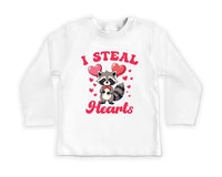 I Steal Hearts Baby Shirt, Cute Animal Valentine Outfit