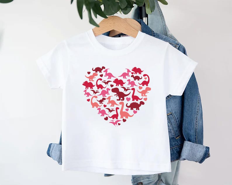 Dinosaur Heart Baby Sweatshirt, Cute Valentine Outfit