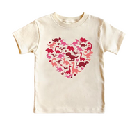 Dinosaur Heart Baby Bodysuit, Cute Valentine Outfit