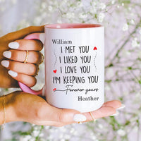 I Met You Liked You Couple Mug, Valentine Coffee Mug