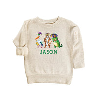 Personalized Mardi Gras Baby Sweatshirt, Adorable Mardi Gras Parade Outfit