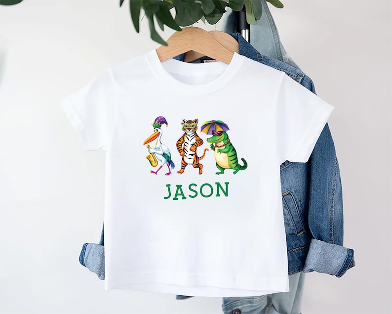 Personalized Mardi Gras Baby Sweatshirt, Adorable Mardi Gras Parade Outfit