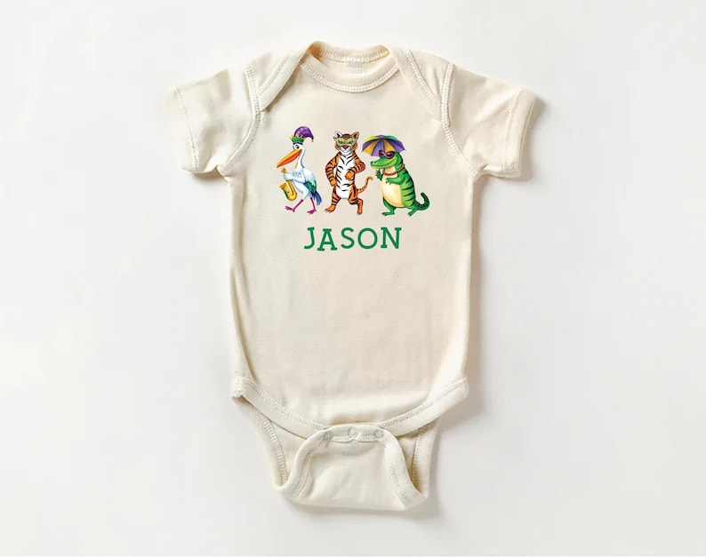 Personalized Mardi Gras Baby Sweatshirt, Adorable Mardi Gras Parade Outfit