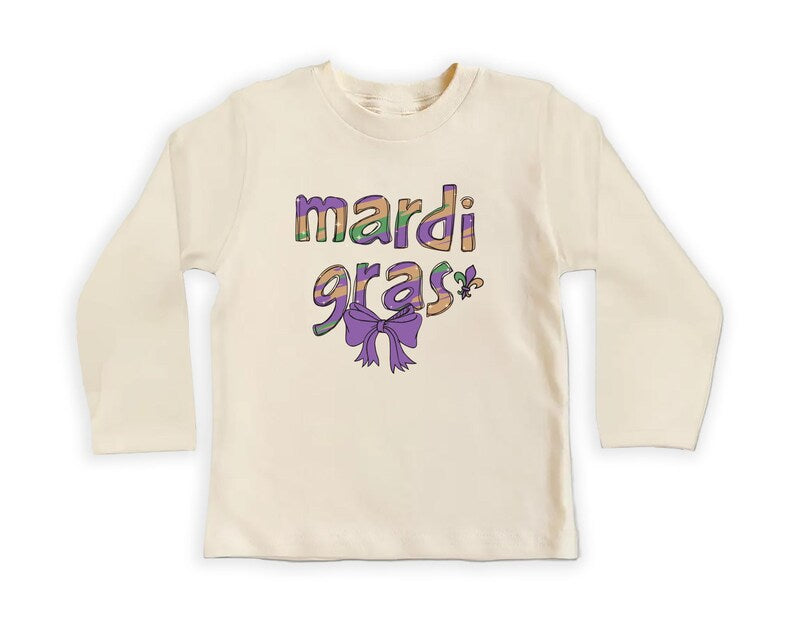 Mardi Gras Coquette Baby Sweatshirt, Mardi Gras Baby Clothing