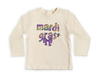 Mardi Gras Coquette Baby Sweatshirt, Mardi Gras Baby Clothing