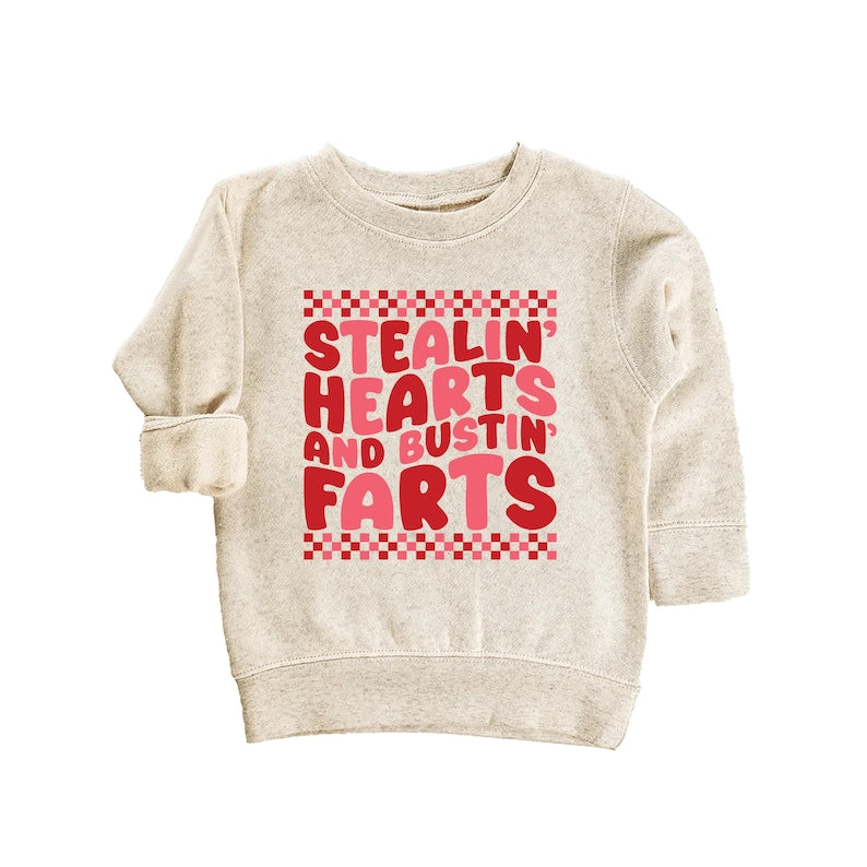 Stealin’ Hearts and Bustin’ Farts Baby Sweatshirt