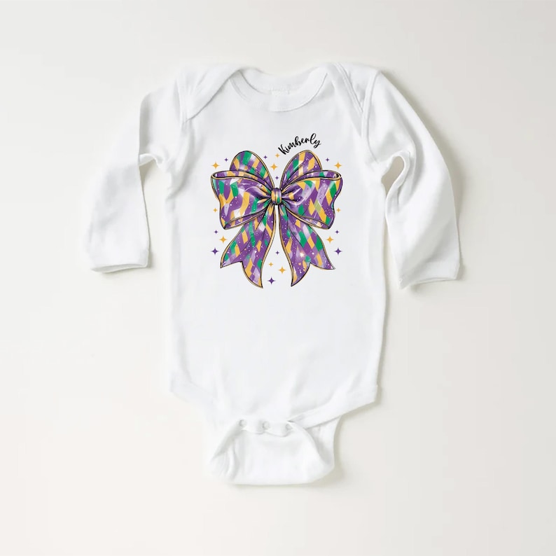 Personalized Mardi Gras Baby Sweatshirt, Mardi Gras Party Tee Youth Gift