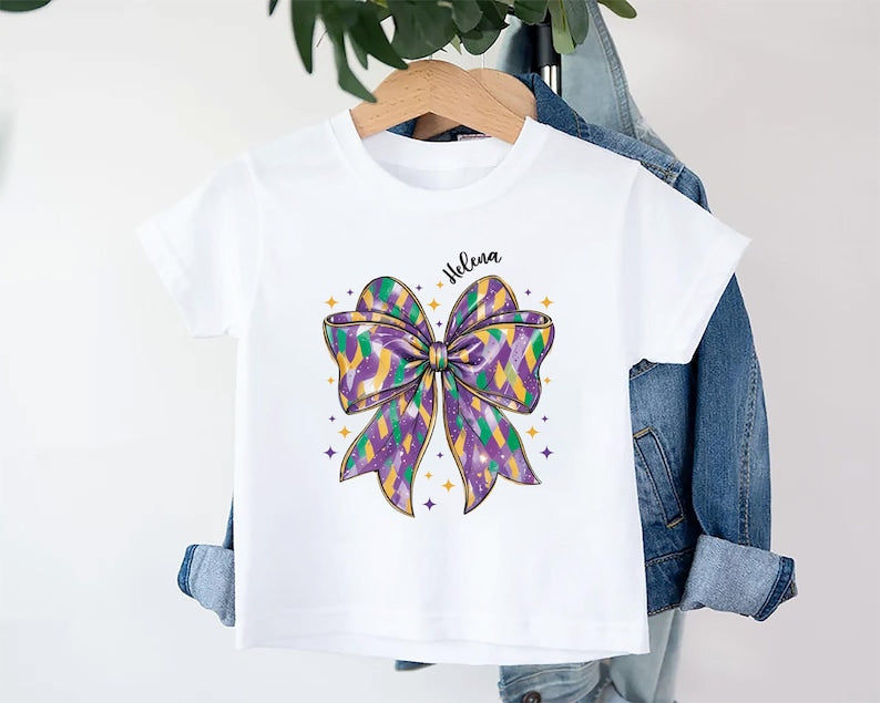 Personalized Mardi Gras Baby Sweatshirt, Mardi Gras Party Tee Youth Gift