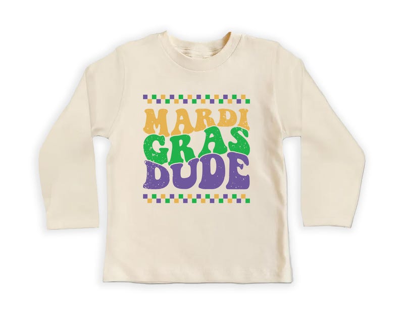 Mardi Gras Dude Baby Sweatshirt, Boys Festive Toddler Outfit for Mardi Gras