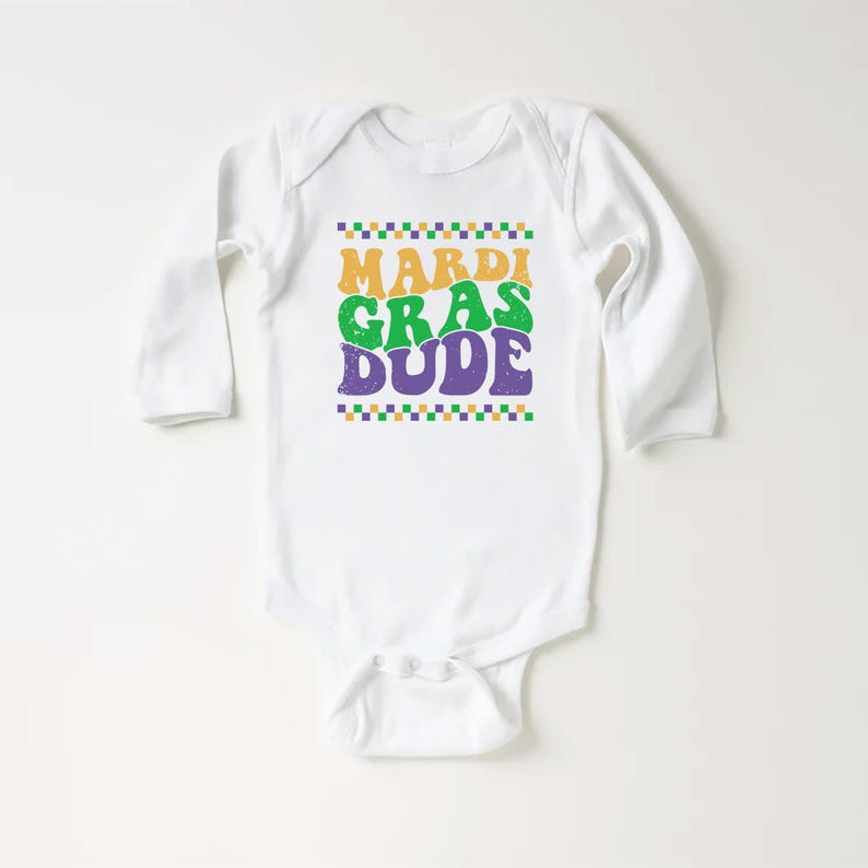 Mardi Gras Dude Baby Sweatshirt, Boys Festive Toddler Outfit for Mardi Gras