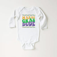 Mardi Gras Dude Baby Sweatshirt, Boys Festive Toddler Outfit for Mardi Gras