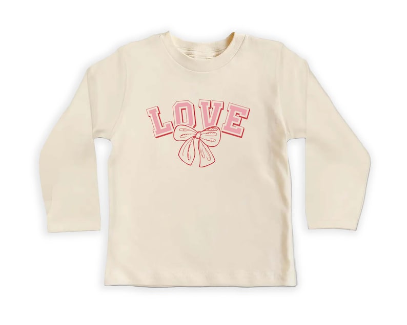 Vintage Love Baby Bodysuit, Cute Girls Bow Valentine’s Day Outfit