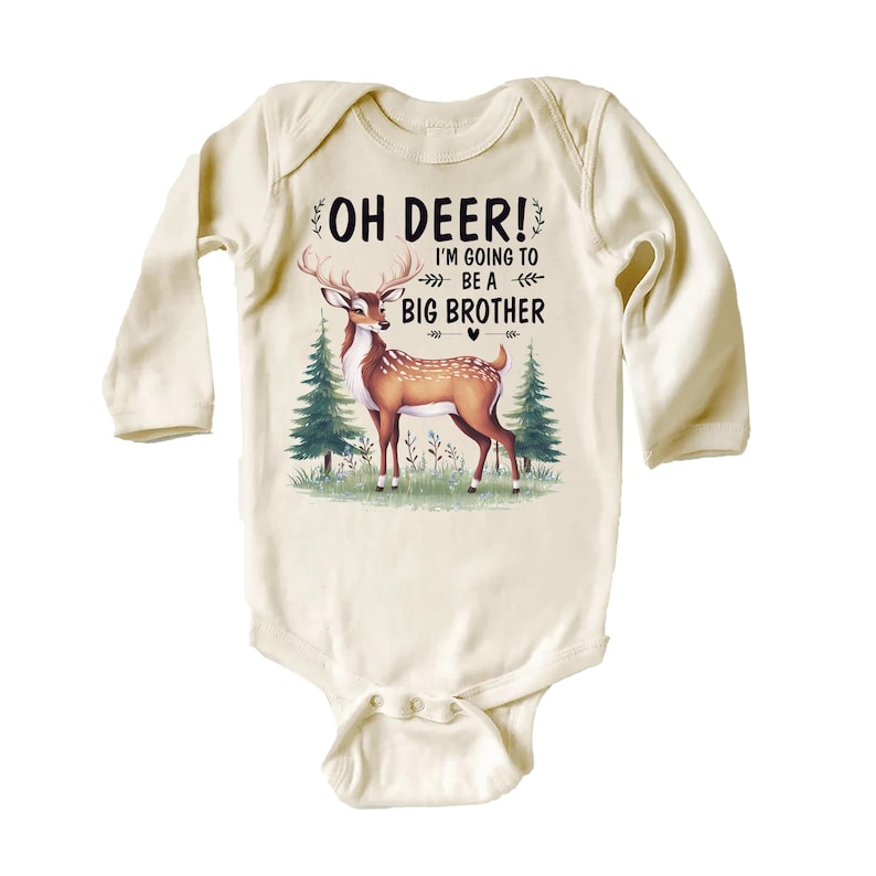 Oh Deer I’m Going to Be a Big Brother Baby Bodysuit