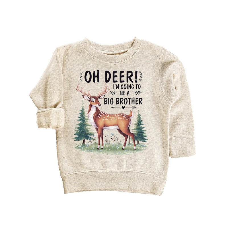 Oh Deer I’m Going to Be a Big Brother Baby Bodysuit