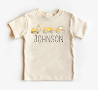 Personalized Construction Baby Sweatshirt, Custom Equipment Outfit