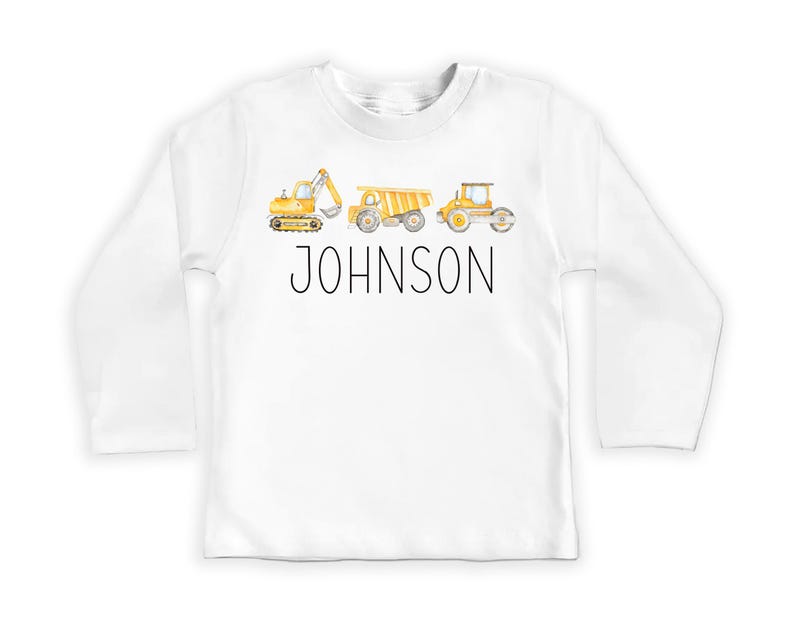 Personalized Construction Baby Sweatshirt, Custom Equipment Outfit