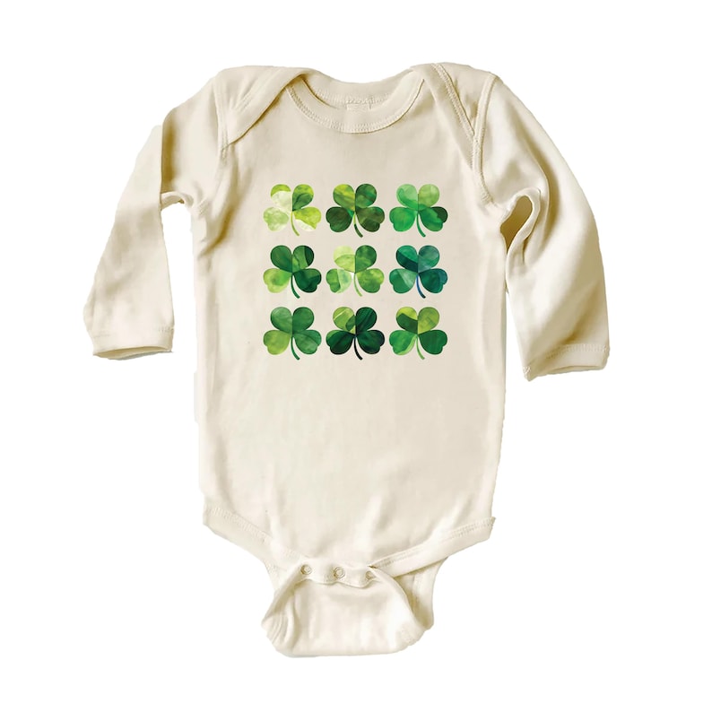 St. Patrick's Day Shamrock Baby Shirt, Newborn St. Paddys Outfit