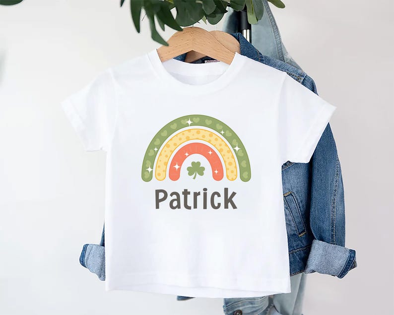 Personalized St. Patrick's Day Baby Shirt, St. Patty's Day Rainbow Baby Outfit