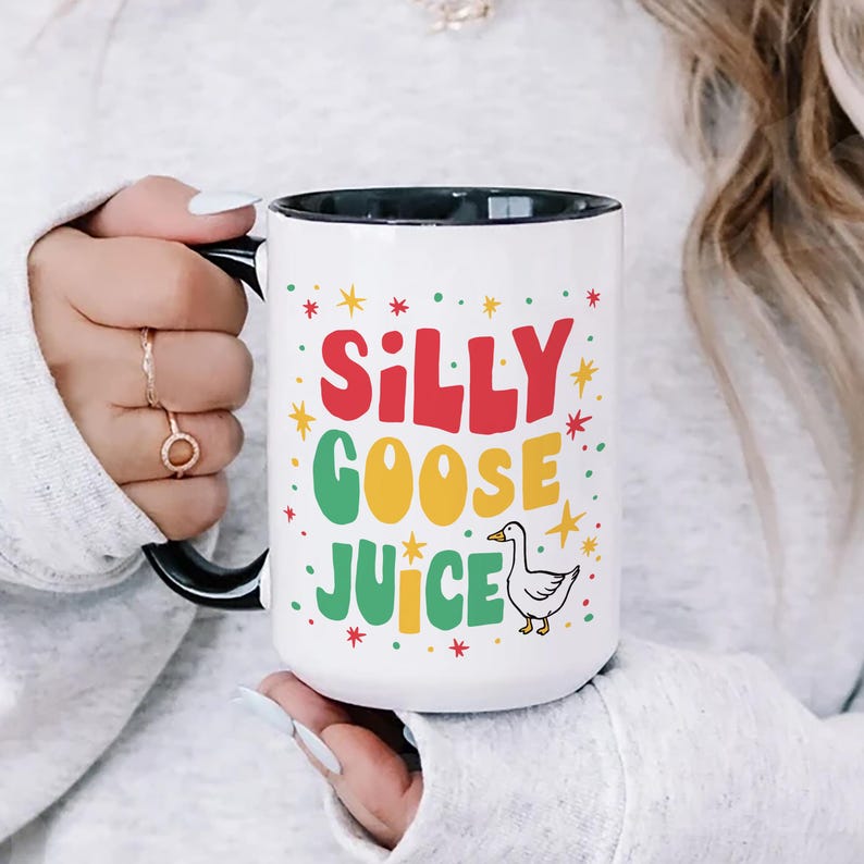 Silly Goose Juice Coffee Mug, Funny Meme Mug, Quirky Gift for Everyone, Silly Goose Cup