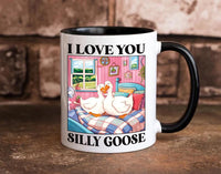 Silly Goose I Love You Mug, Cute Romantic Coffee Cup