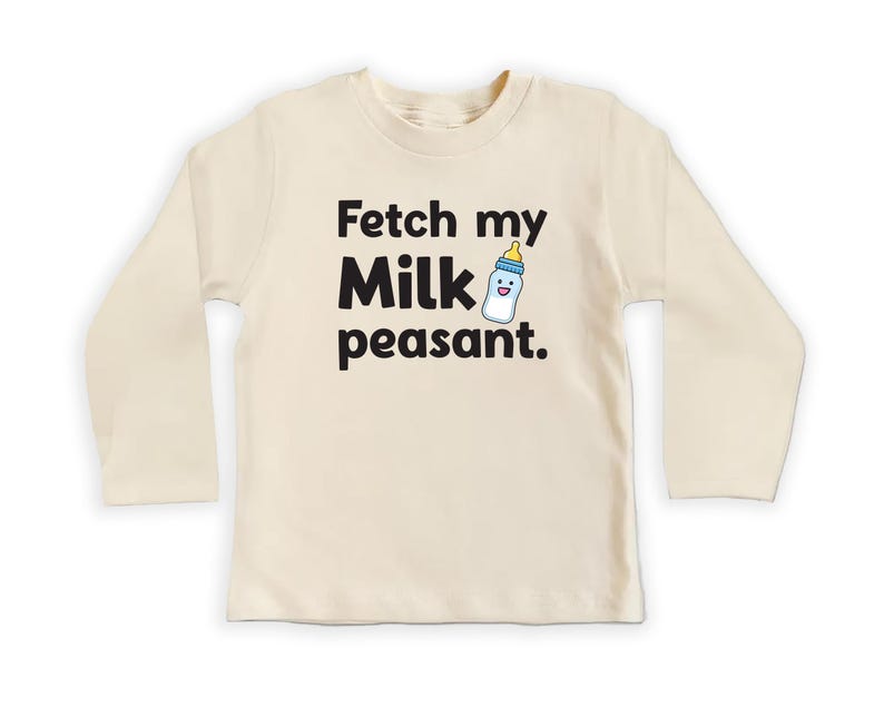 Fetch My Milk Peasant Baby Bodysuit