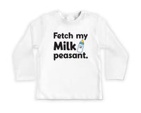 Fetch My Milk Peasant Baby Bodysuit