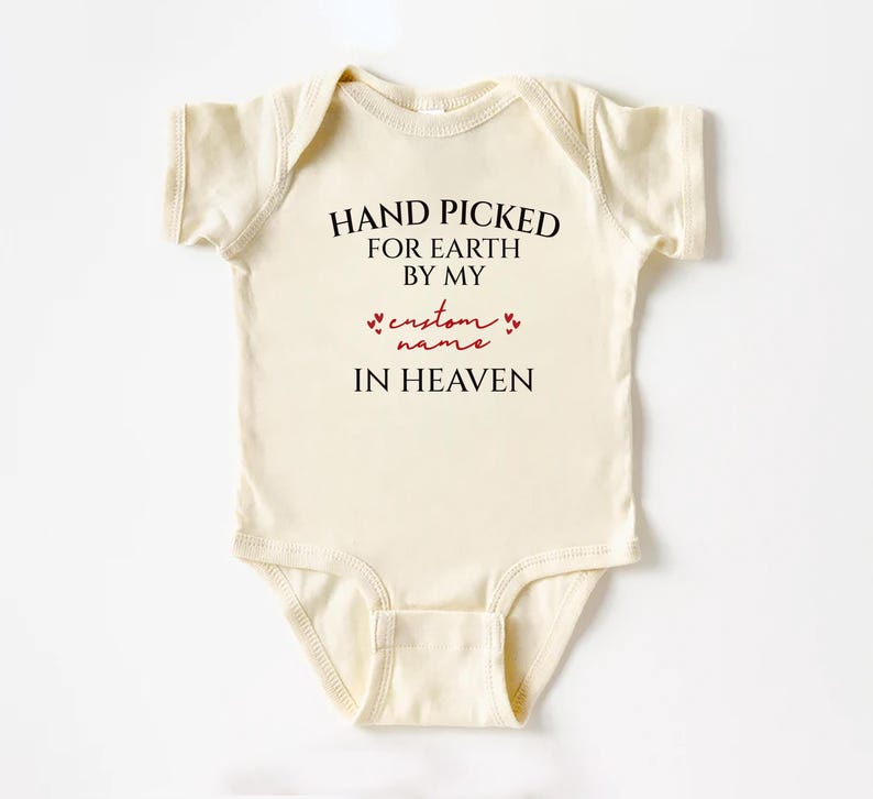 Handpicked for Earth Baby Bodysuit, Baby Shower or Memorial Gift