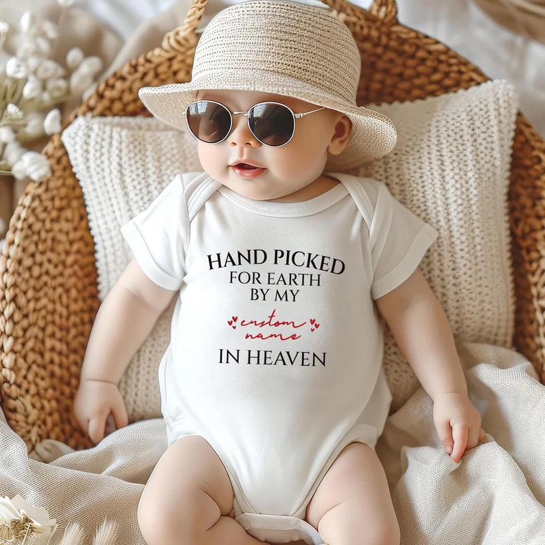 Handpicked for Earth Baby Bodysuit, Baby Shower or Memorial Gift