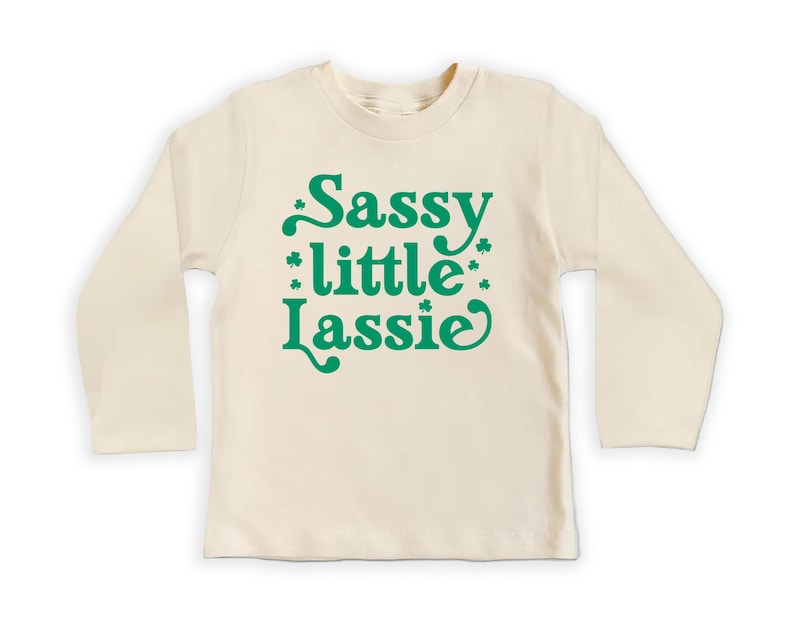 St. Patrick's Day Girls Shirt, Sassy Little Lassie Clothing