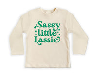 St. Patrick's Day Girls Shirt, Sassy Little Lassie Clothing