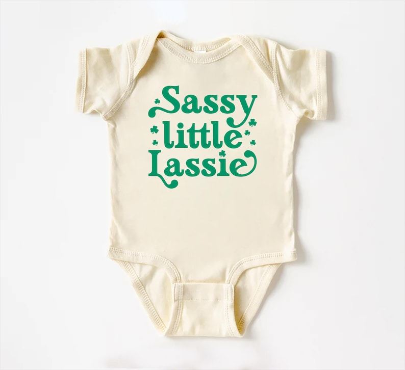 St. Patrick's Day Girls Shirt, Sassy Little Lassie Clothing