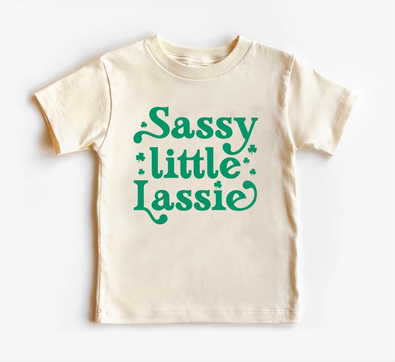 St. Patrick's Day Girls Shirt, Sassy Little Lassie Clothing