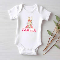 Personalized Easter Bunny Baby Bodysuit, Adorable Bunny Gift